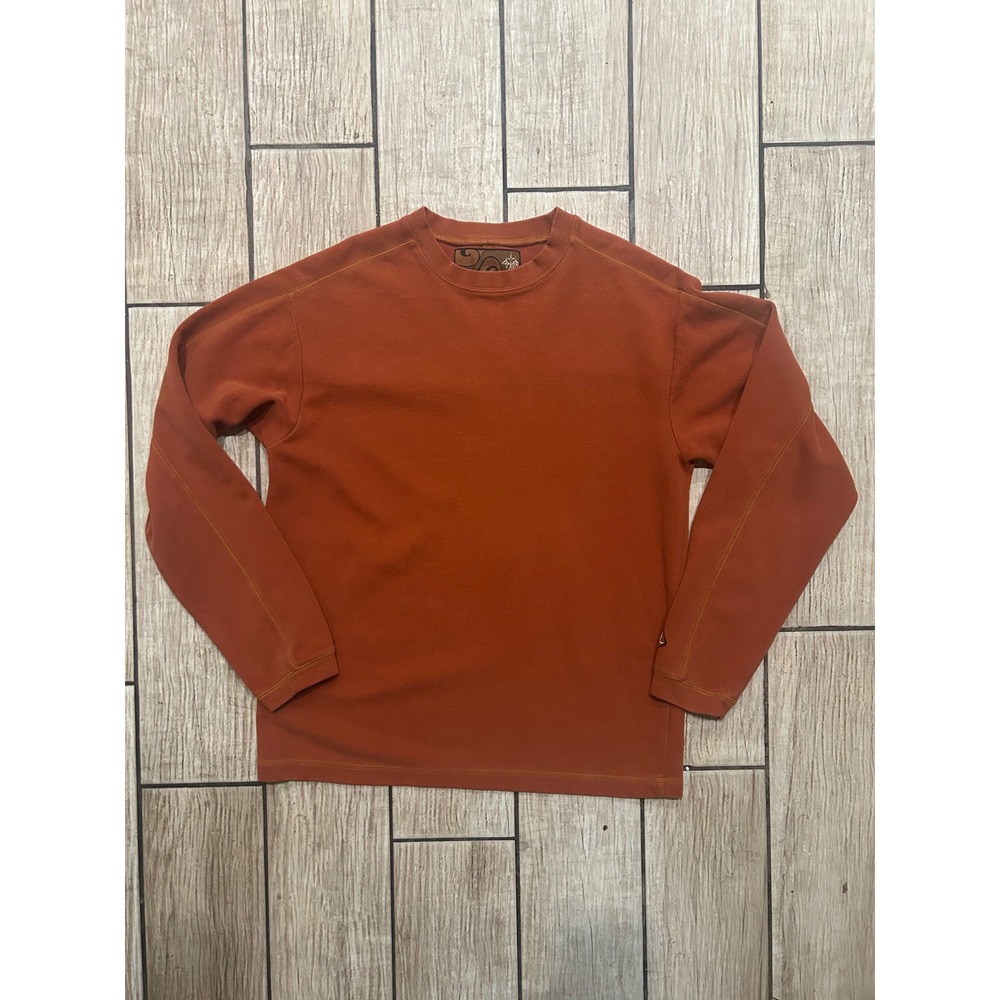 Prana burnt orange casual Fall long sleeve size Large
